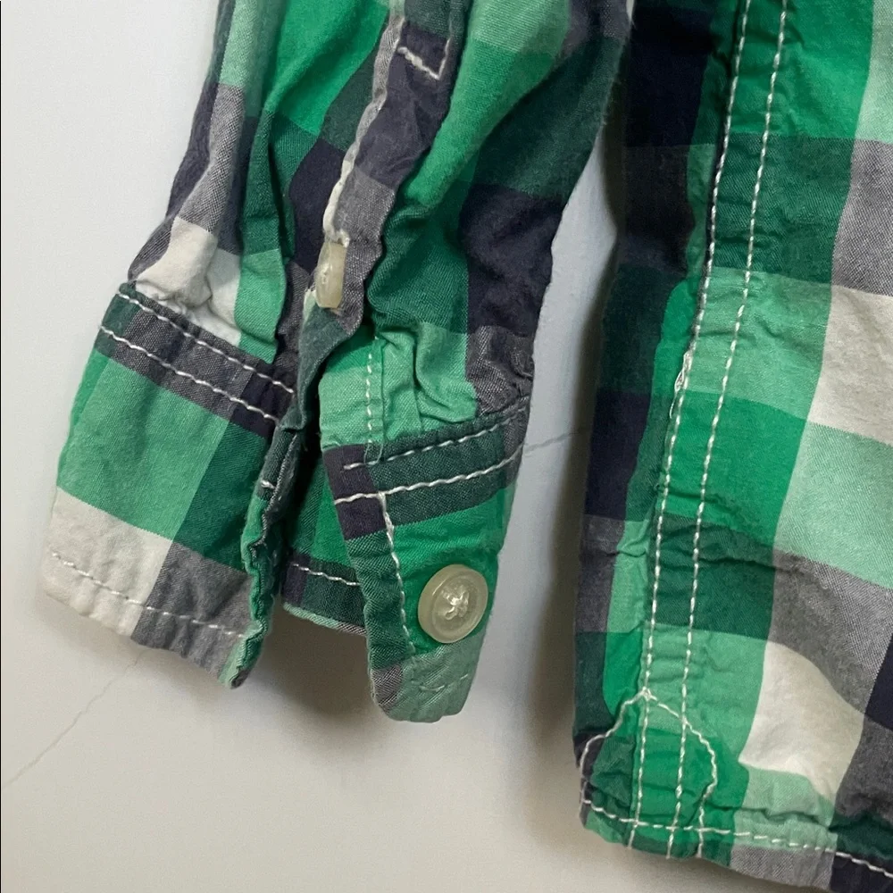 OshKosh Button Down Cotton Plaid Buffalo Check 7 Kids Shirt